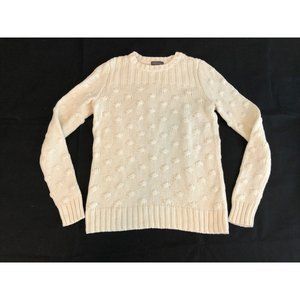 Vince Camuto Women XS Ivory Sweater Pullover Polka